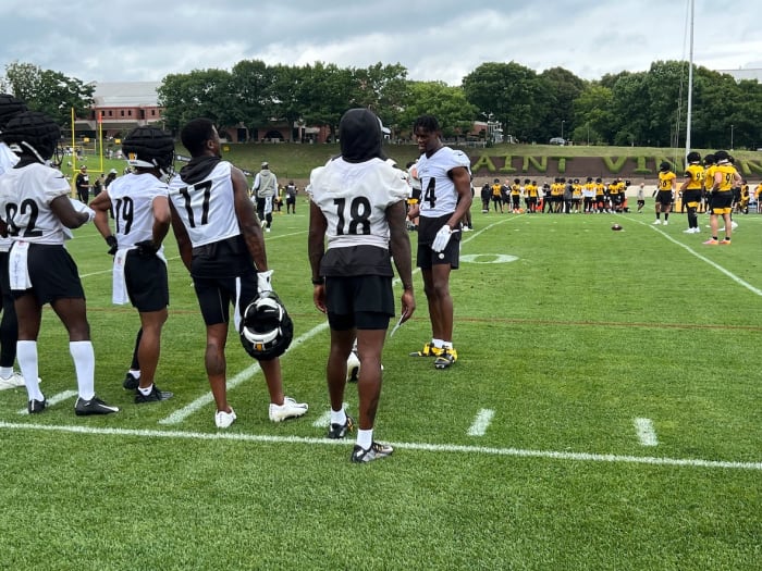 Diontae Johnson at training camp.